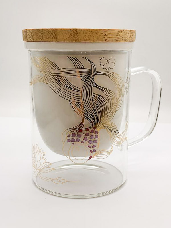 Infusiera goldfish up in vetro borosilicato 350ml